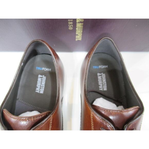 Men\'s Johnston and Murphy Brody Size 10 M Cap Toe Lace Up Oxford Sneakers Brown main image 7